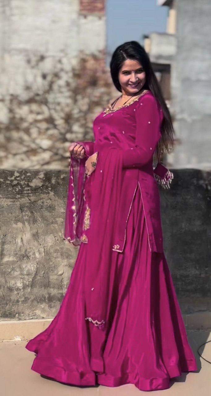 A Red and Pink Top Lehenga Fashion Statements