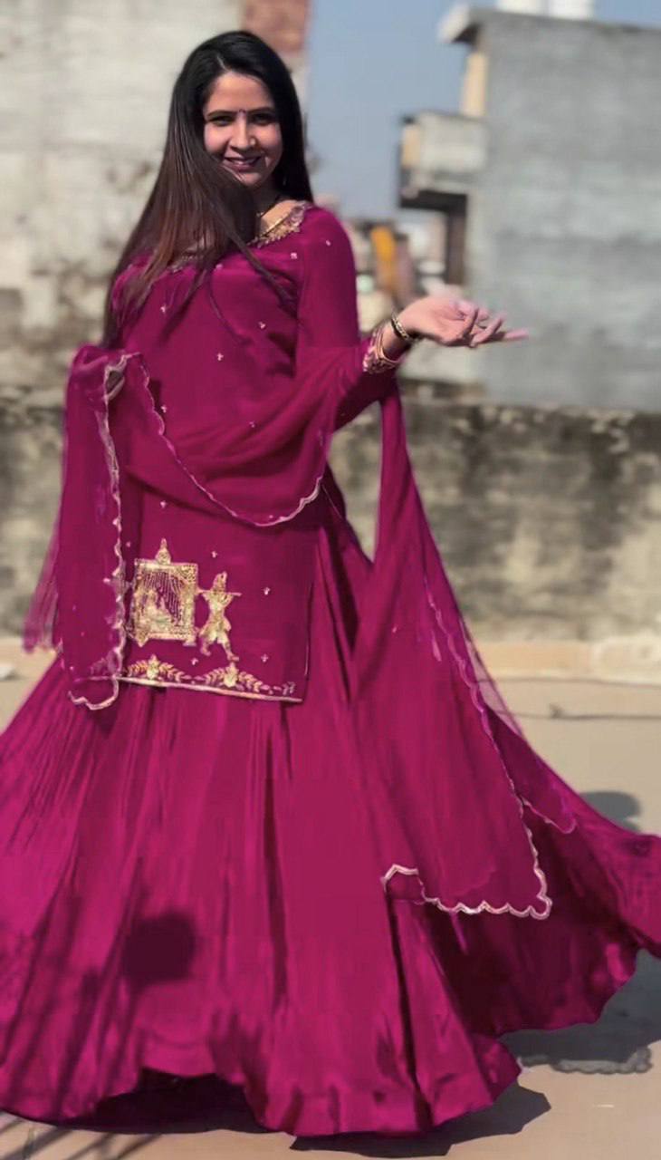 A Red and Pink Top Lehenga Fashion Statements