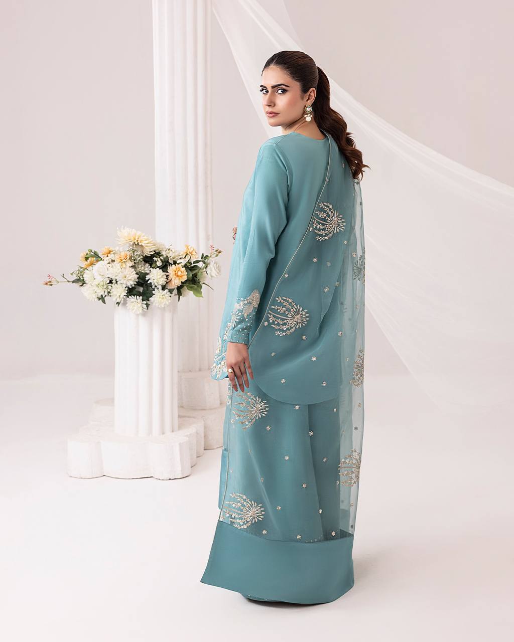 Aqua Aura Timeless Turquoise Salaf Suit