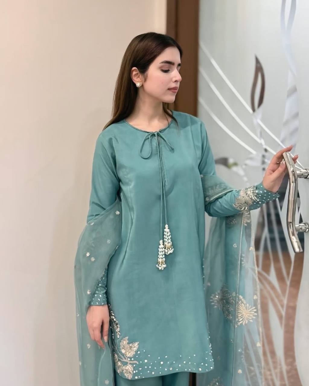 Aqua Aura Timeless Turquoise Salaf Suit