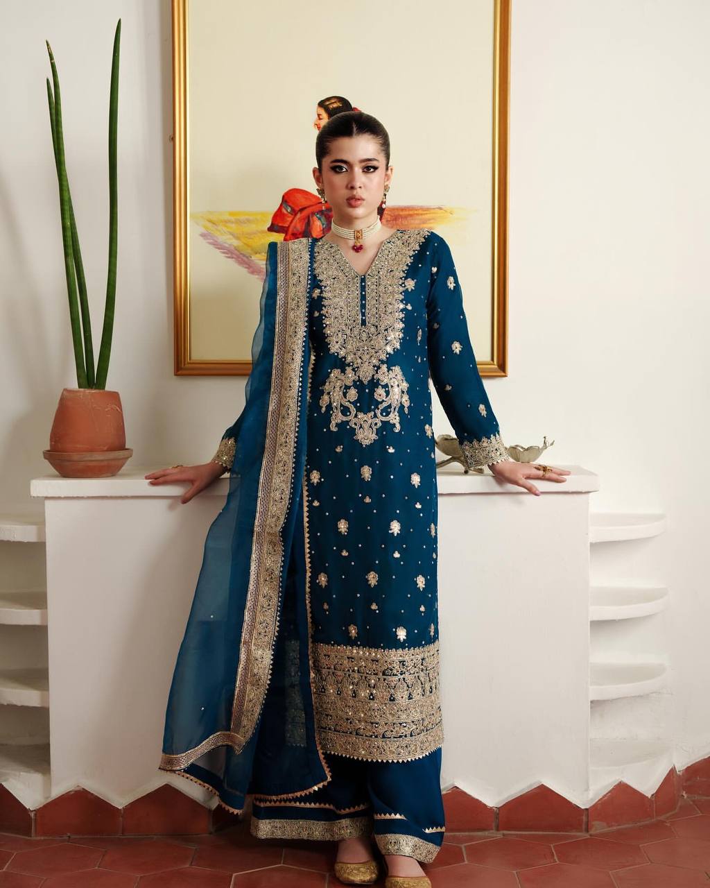Artistry in Blue A Portrait of Elegance