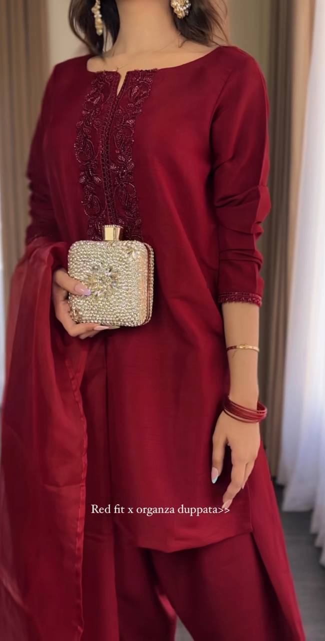 Chic Capture Maroon Elegance