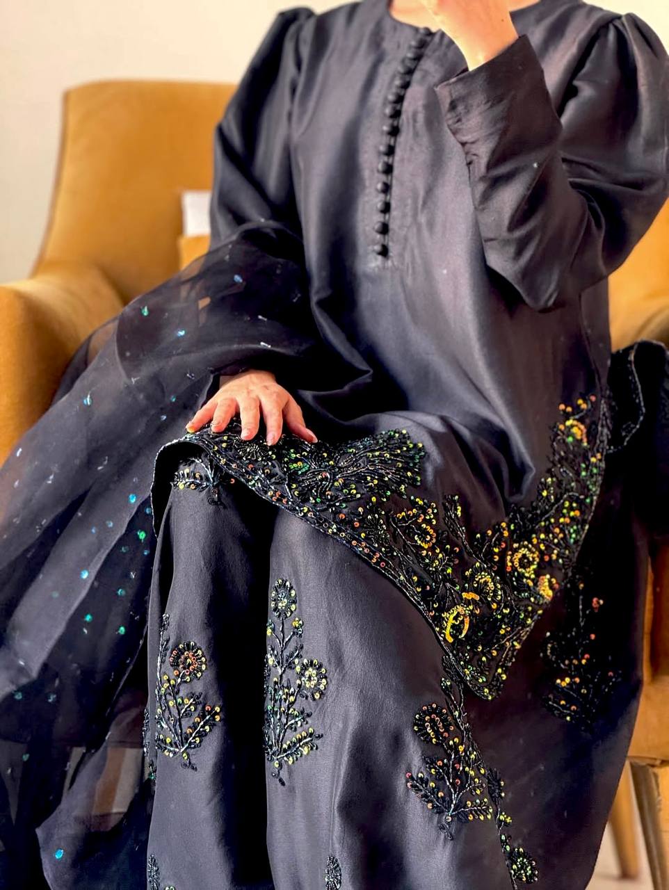 Chic Noir Capturing Confidence in Style