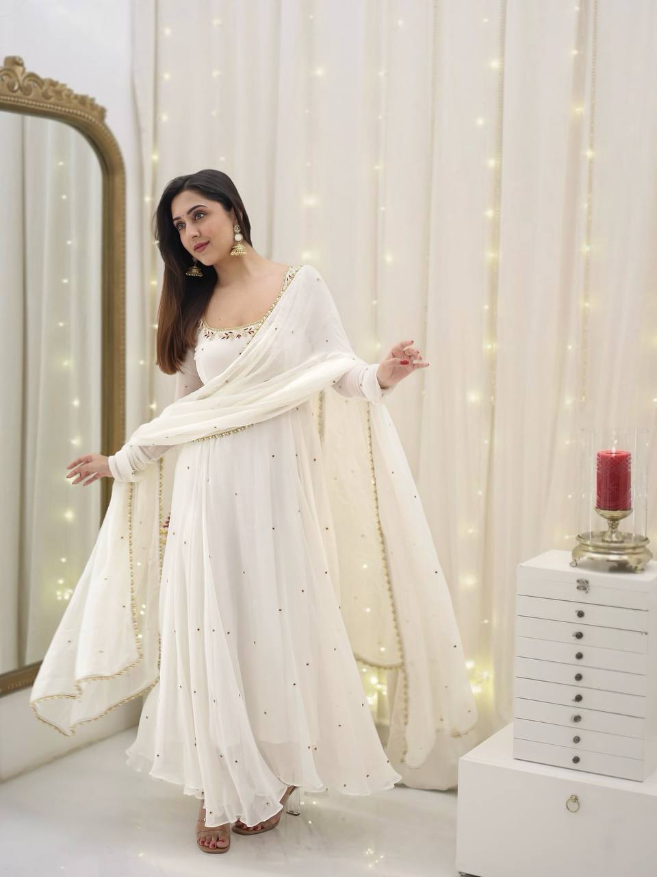 A Captivating Journey of Self-Discovery in a Timeless White Dress