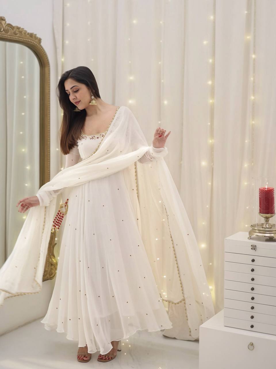 A Captivating Journey of Self-Discovery in a Timeless White Dress