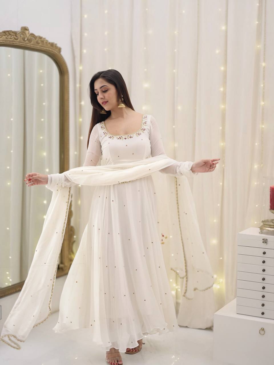 A Captivating Journey of Self-Discovery in a Timeless White Dress