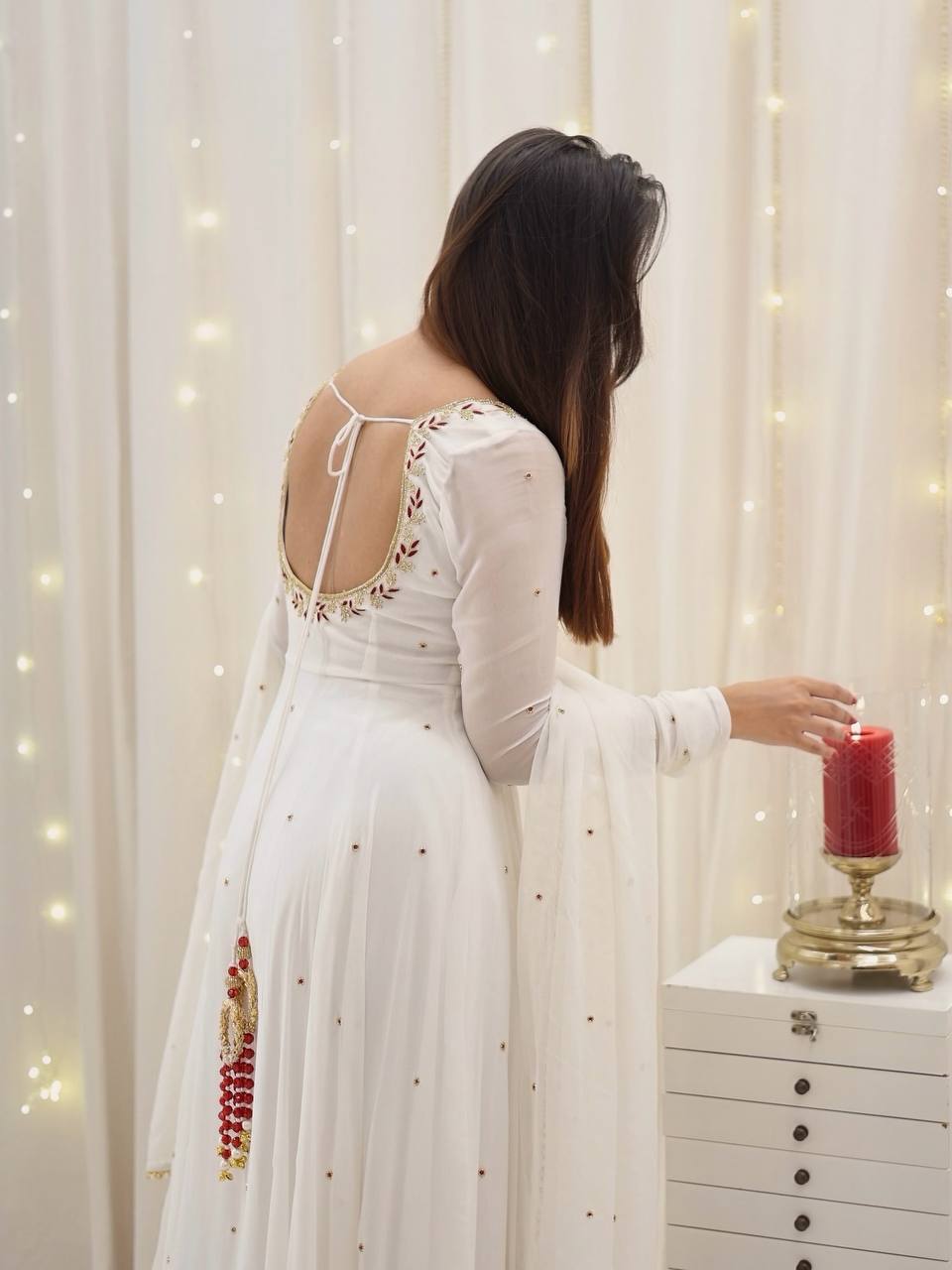 A Captivating Journey of Self-Discovery in a Timeless White Dress