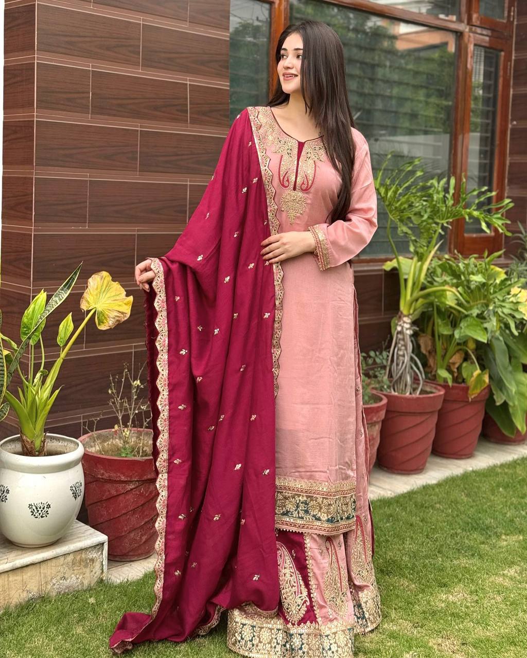 Blush & Burgundy Elegance