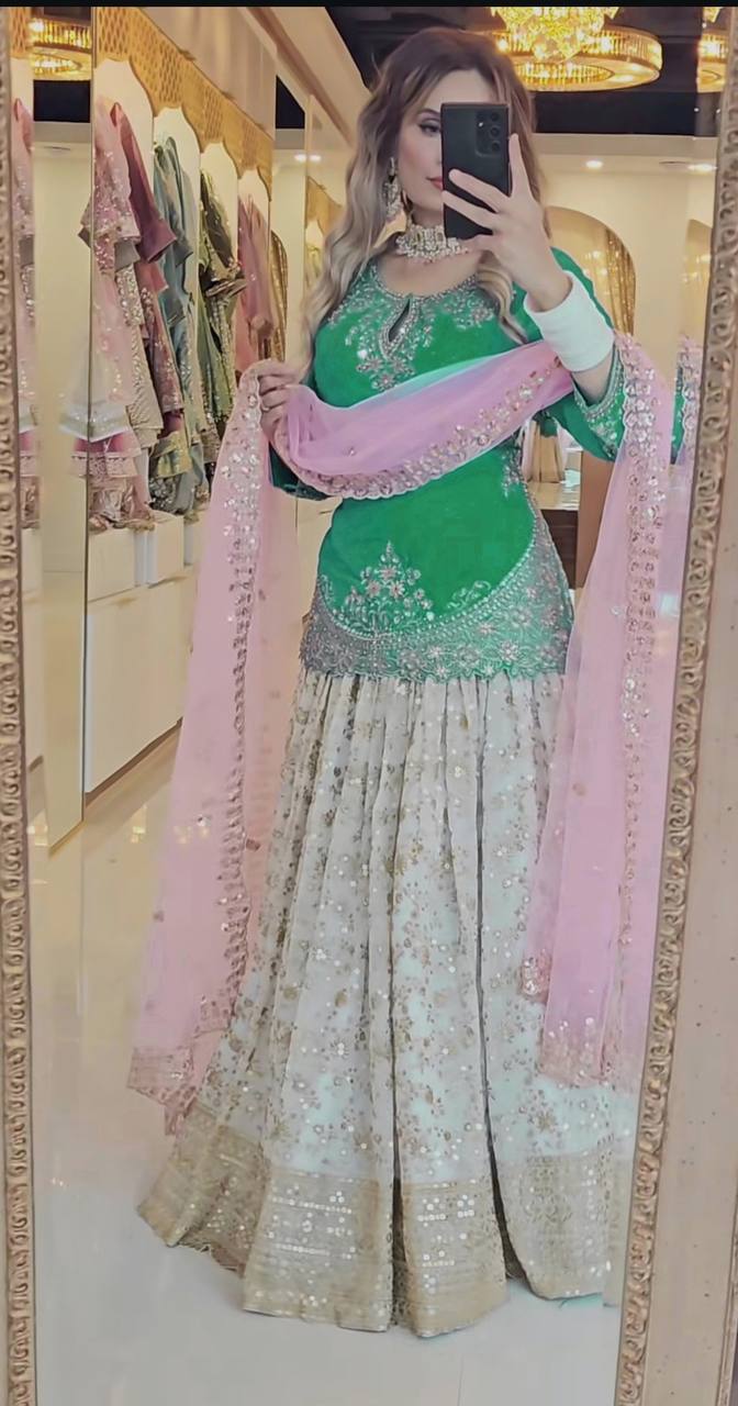 A Stunning White Lehenga for Timeless Festivities