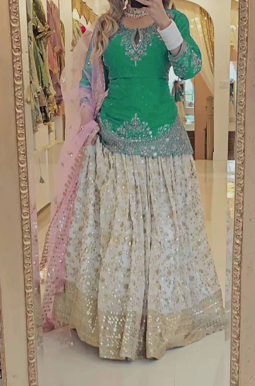 A Stunning White Lehenga for Timeless Festivities