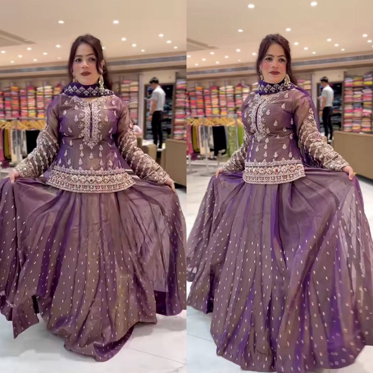 Chic Purple Celebration Attire