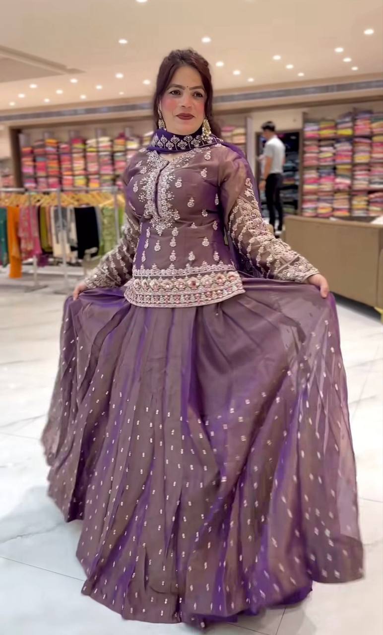 Chic Purple Celebration Attire