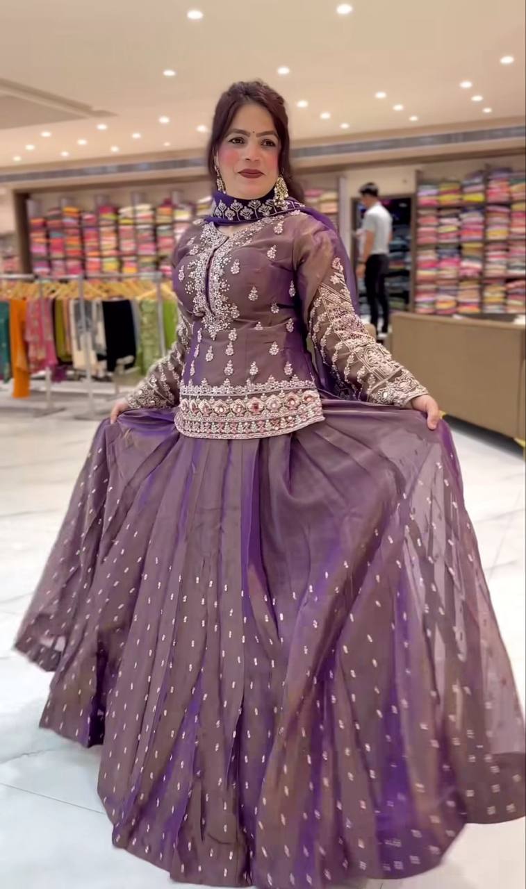 Chic Purple Celebration Attire
