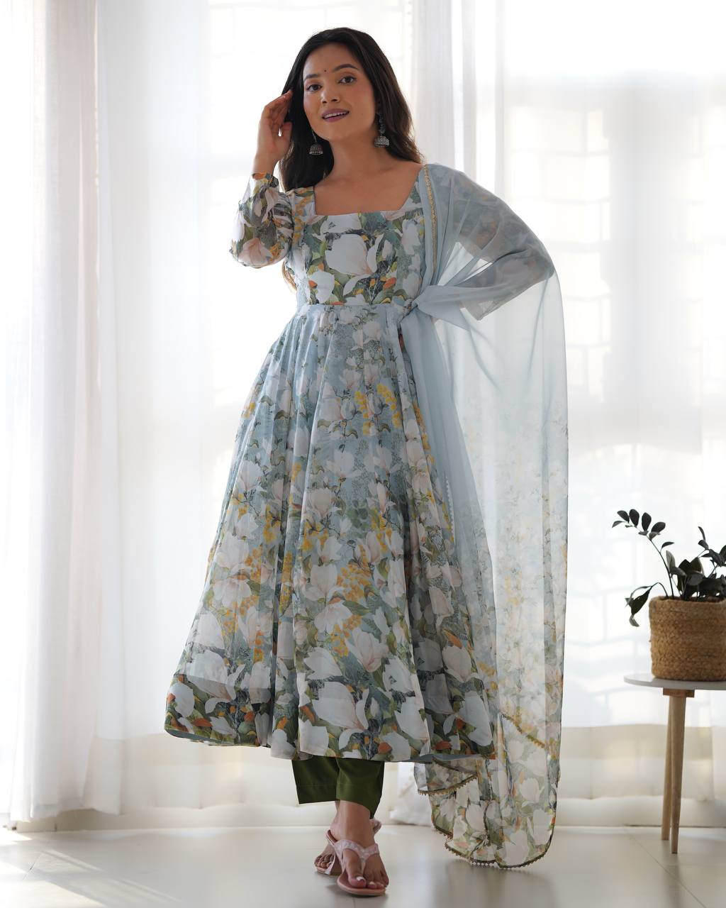 Aqua Blossom Celebration Attire