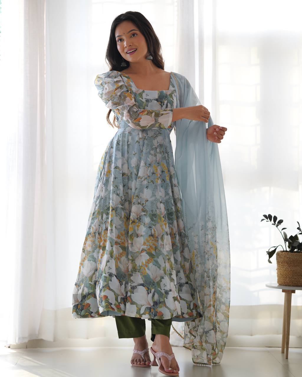 Aqua Blossom Celebration Attire