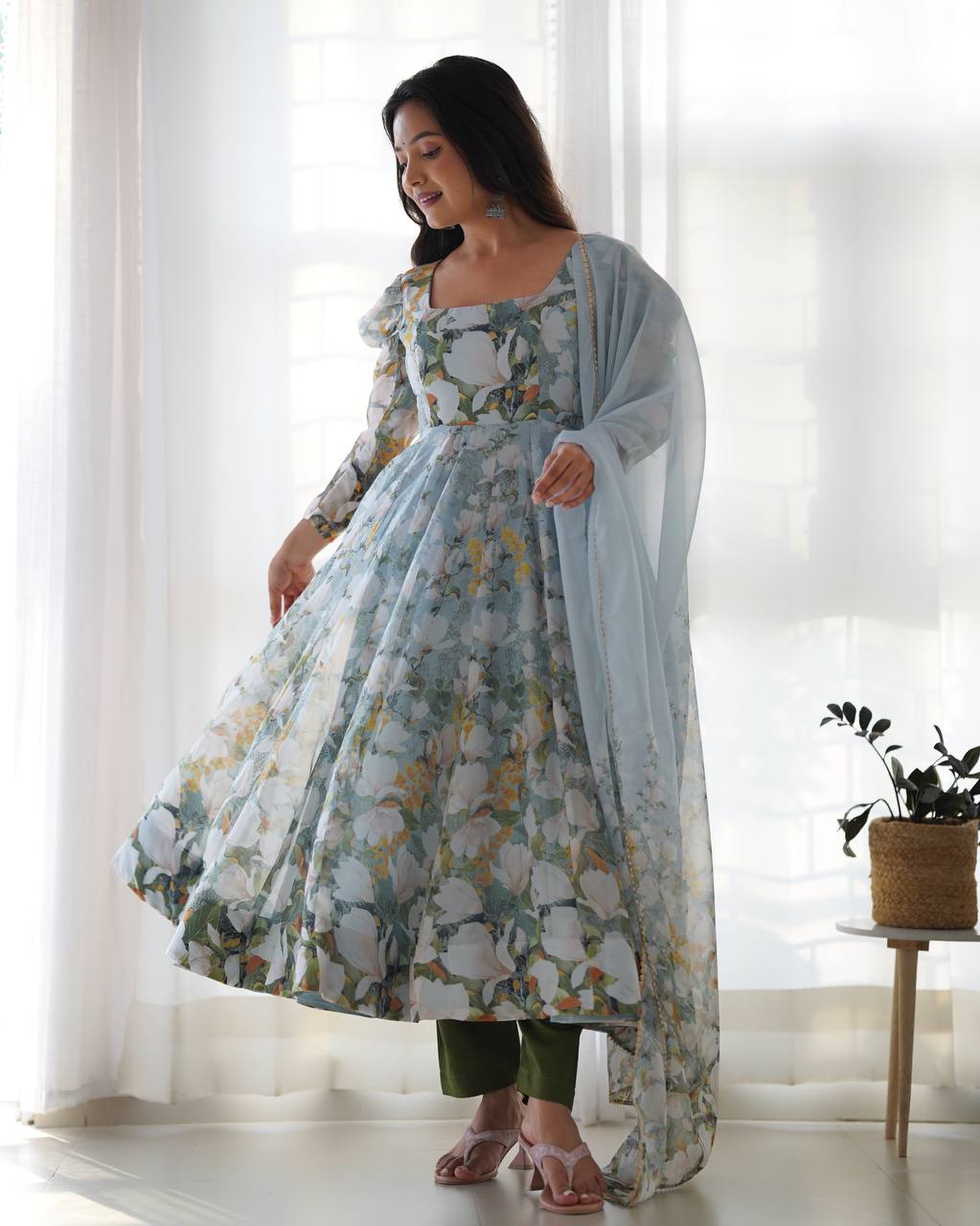 Aqua Blossom Celebration Attire