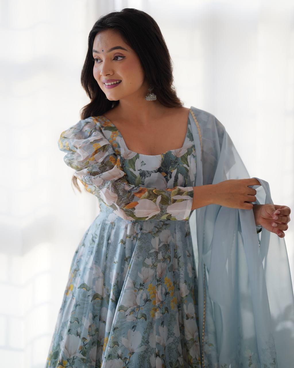 Aqua Blossom Celebration Attire