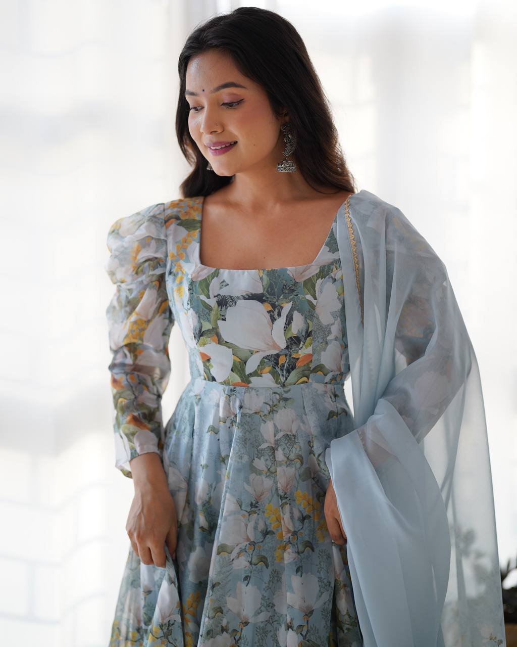 Aqua Blossom Celebration Attire