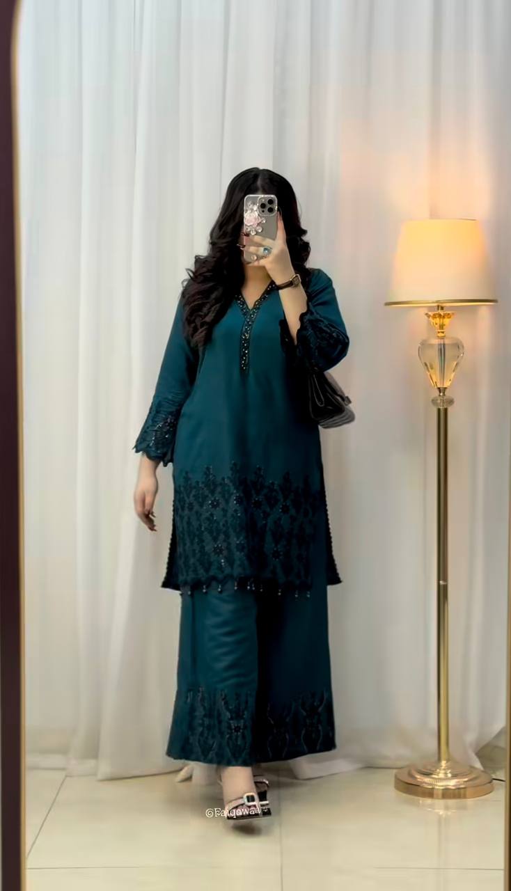 Blue Elegant Evening Ensemble