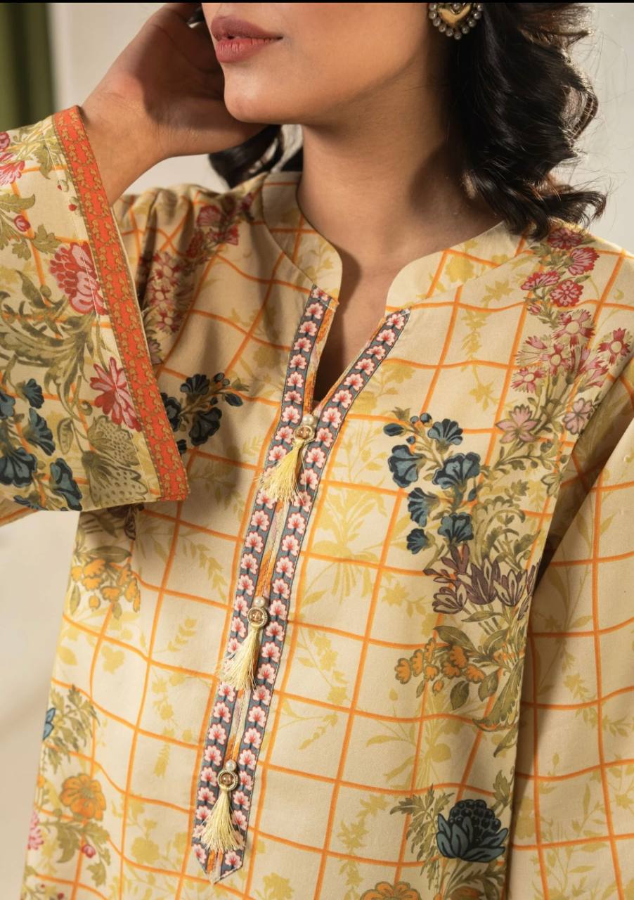 Beige Elegance Tunic Set