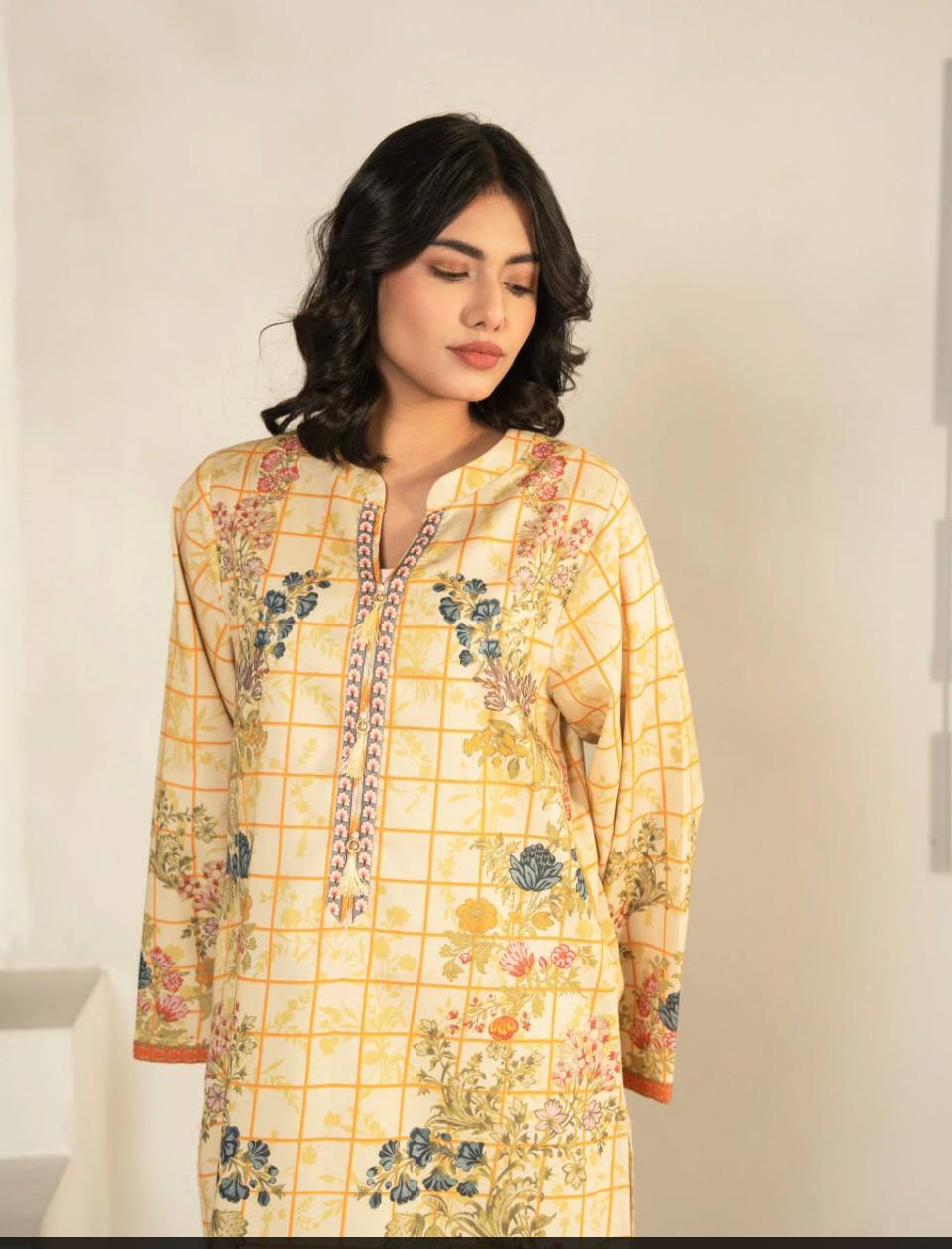 Beige Elegance Tunic Set