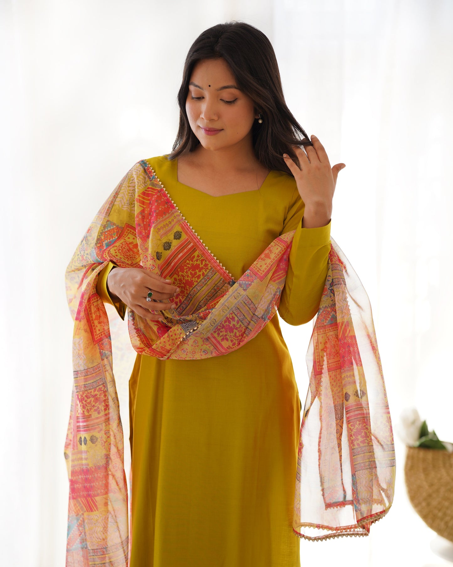 *PRESENTING NEW SUMMER WEAR AND OFFICE WEAR PURE SOFT HEAVY VISCOSE STRAIGHT FIT KURTA WITH DUPPTA SET,PENT READY TO WEAR*