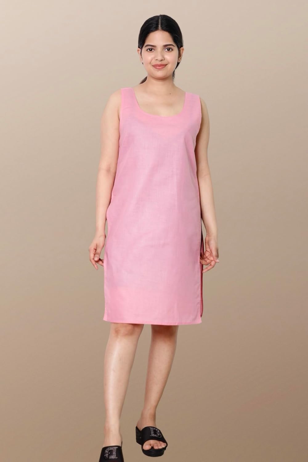 Georgette Chikankari Straight Kurti With Real Pasted Mirror Work & Matching Cotton Inner