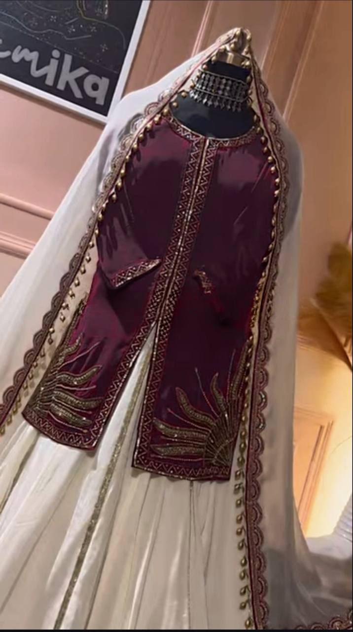 Crimson Elegance The Maroon and White Dream