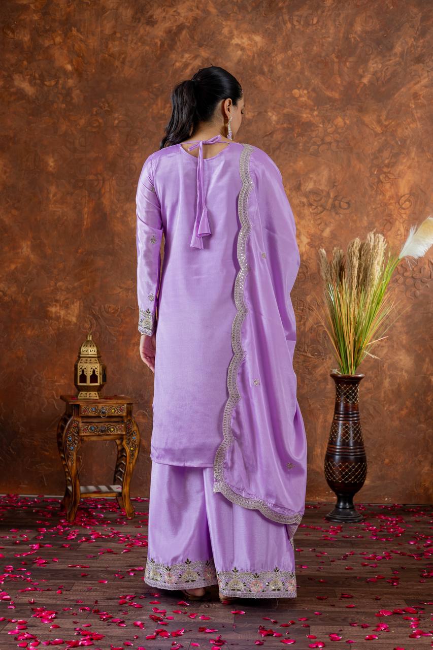 A Collection of three Exquisite Pakistani Salafat Suits in Captivating Colors