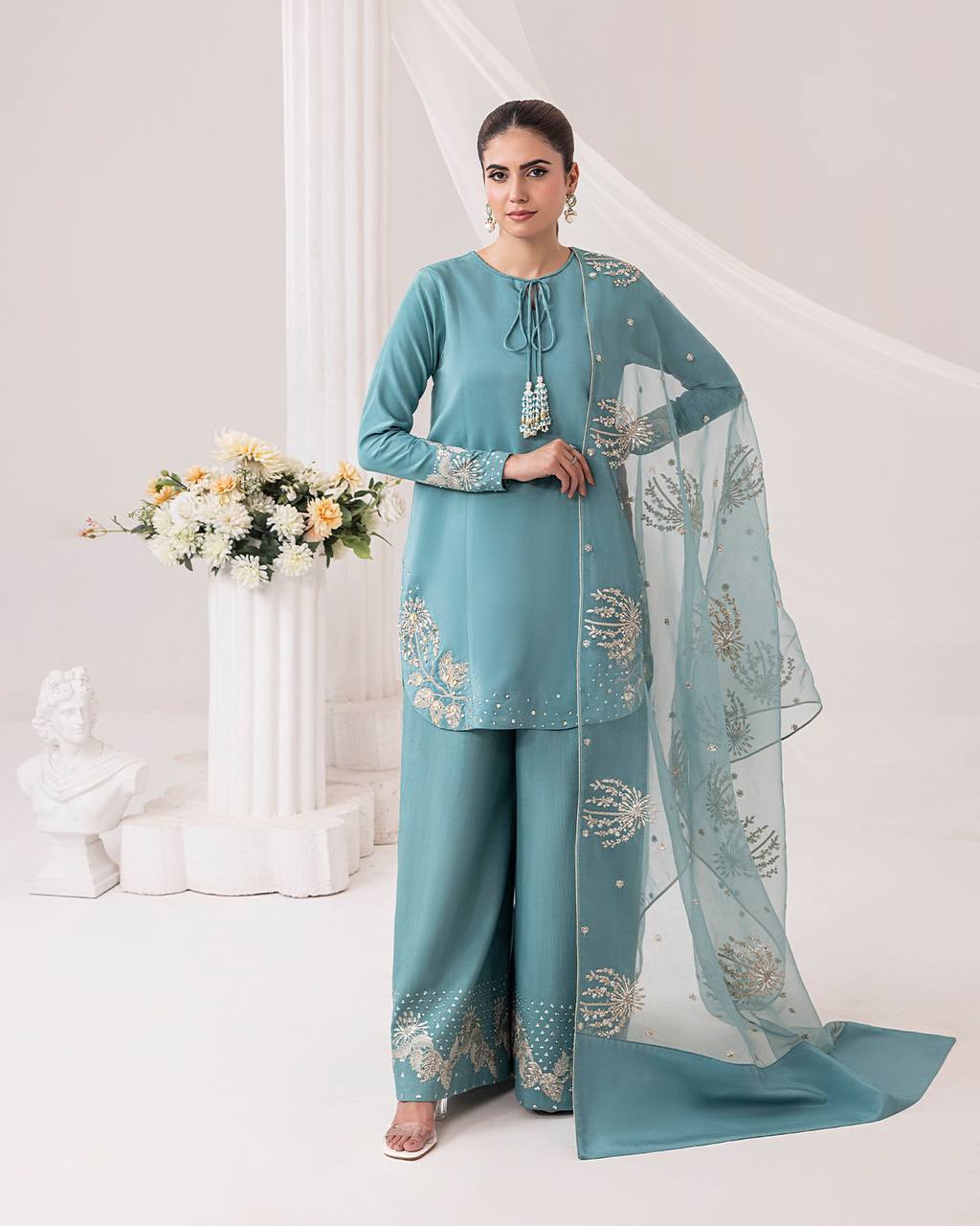 Aqua Aura Timeless Turquoise Salaf Suit