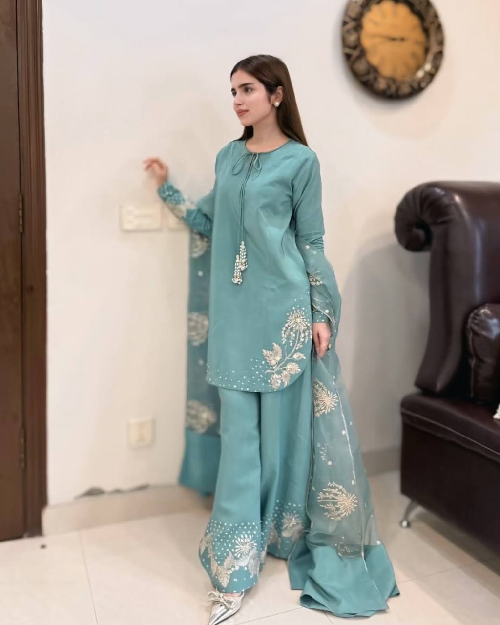 Aqua Aura Timeless Turquoise Salaf Suit