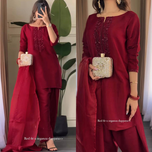 Chic Capture Maroon Elegance