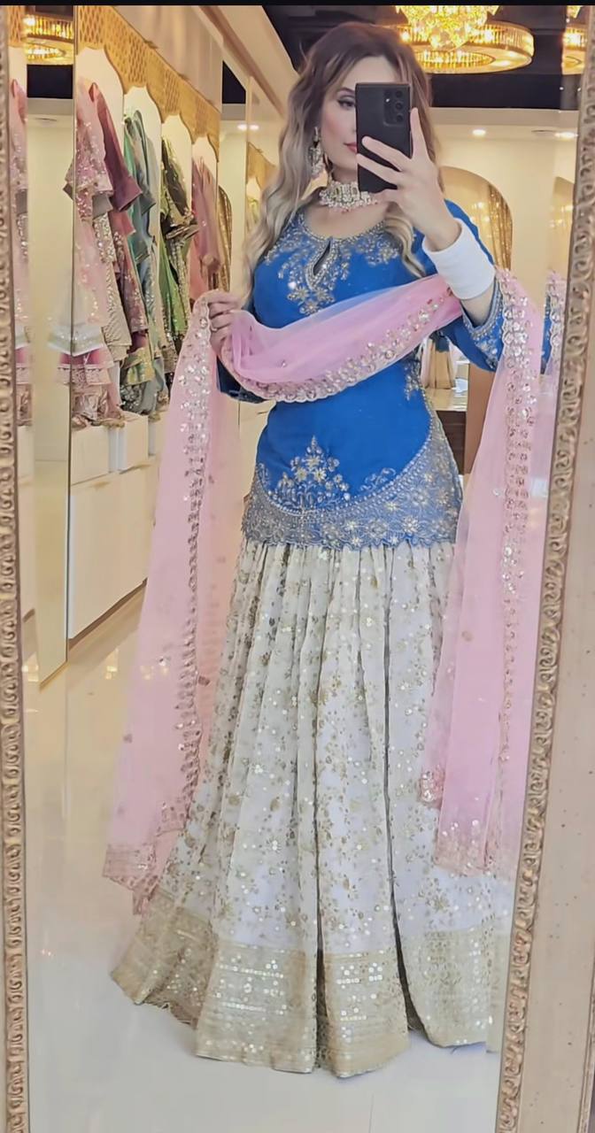 A Stunning White Lehenga for Timeless Festivities