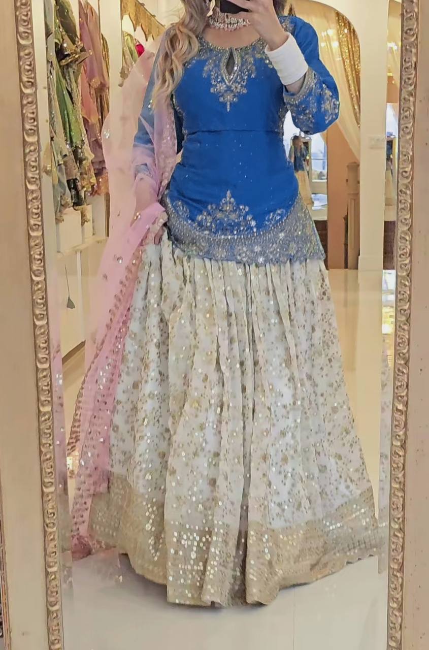 A Stunning White Lehenga for Timeless Festivities