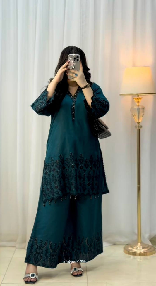 Blue Elegant Evening Ensemble