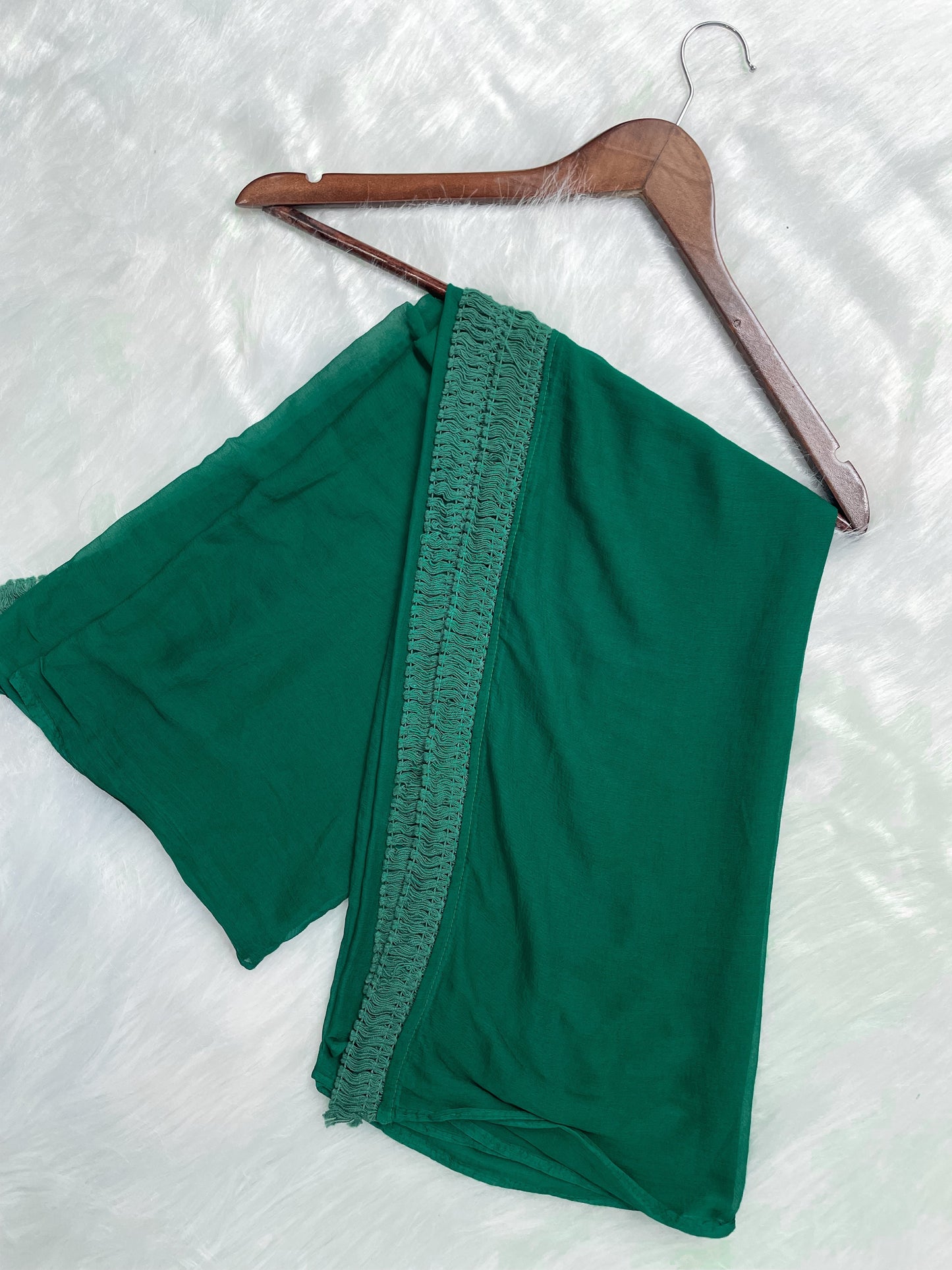 Handcrafted Dyed Lucknowi Chikankari Cotton Kurti, Palazzo & Dupatta Set