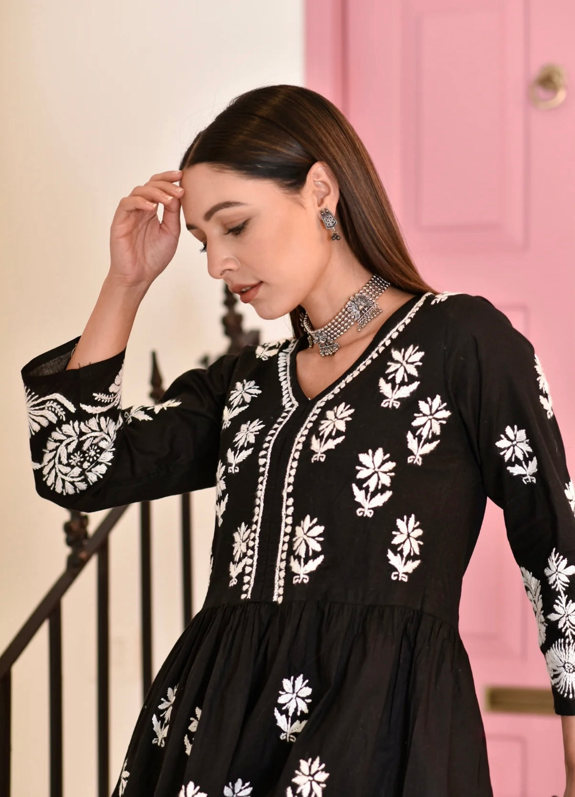 Lucknowi Chikankari Pure Soft Cotton Co-Ord Set – Elegant & Comfortable Ethnic Wear for Every Occasion