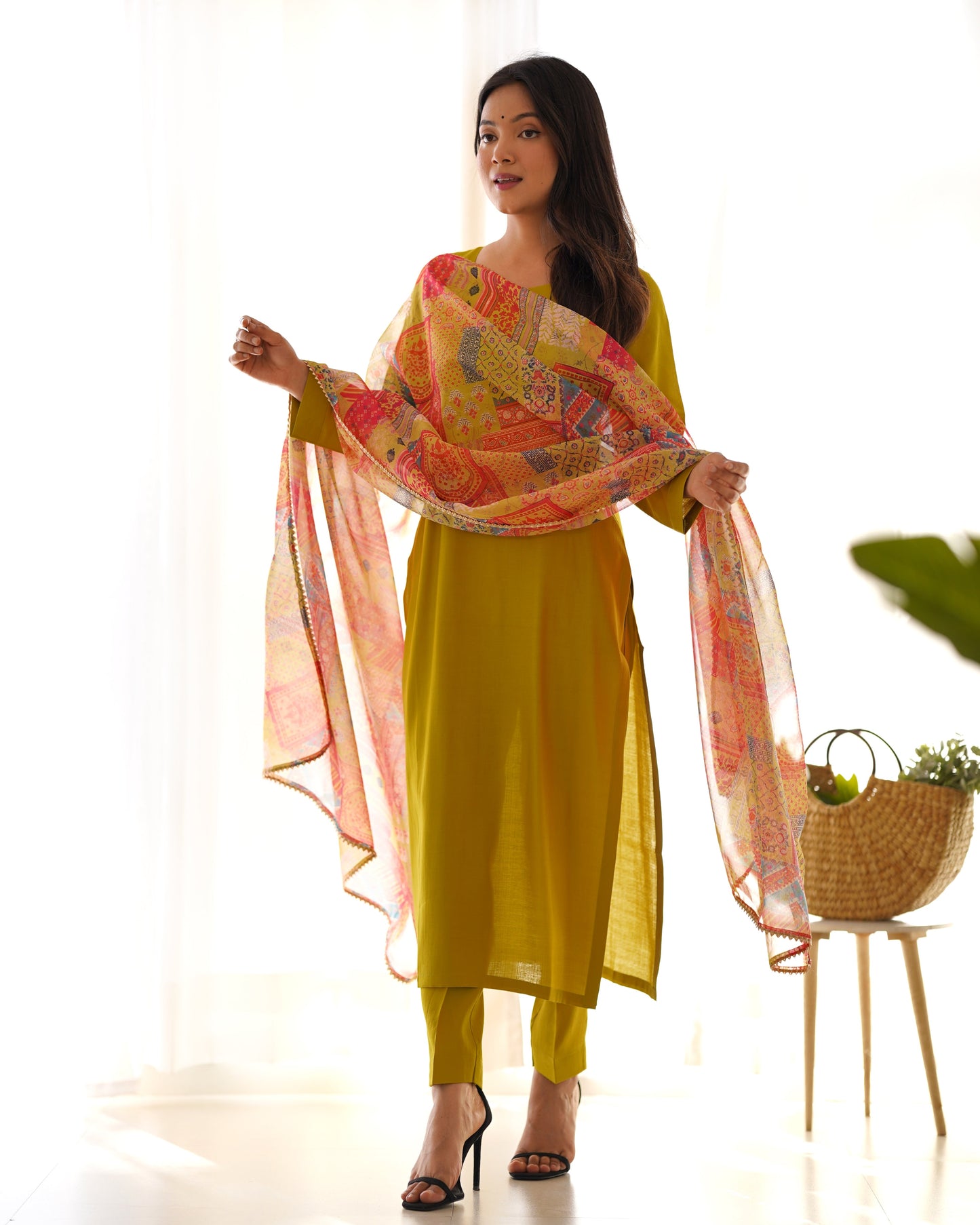 *PRESENTING NEW SUMMER WEAR AND OFFICE WEAR PURE SOFT HEAVY VISCOSE STRAIGHT FIT KURTA WITH DUPPTA SET,PENT READY TO WEAR*