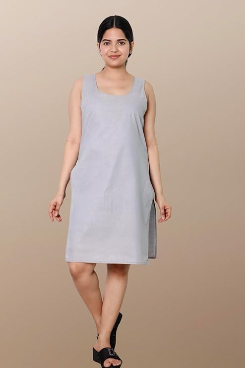 Georgette Chikankari Straight Kurti With Real Pasted Mirror Work & Matching Cotton Inner