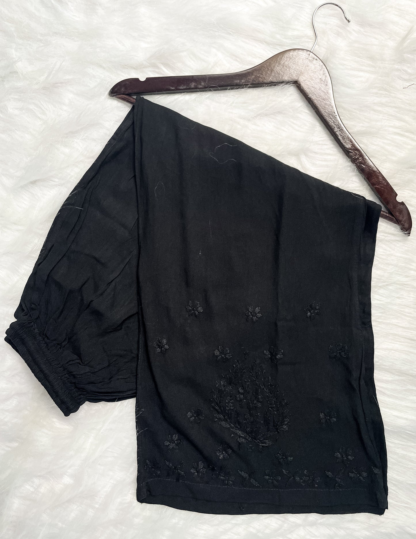 Ombre Dyed Shaded Rayon Lucknowi Chikankari Kurti, Palazzo and Dupatta Set.
