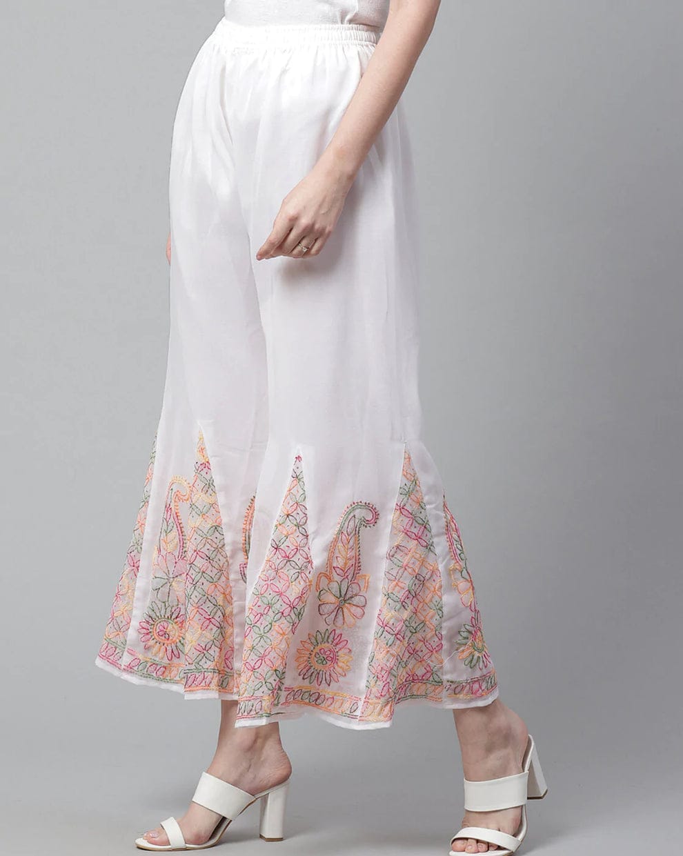 Women's Flared Georgette Sharara With Lining Attached Inside to Avoid Transparency